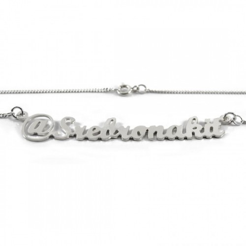 Lančić sa twiter imenom